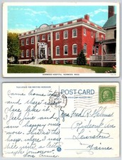 Vintage Norwood Hospital Postcard AM276 Norwood MA 1930 Postmark Red Brick Bldg picture