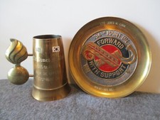 US ARMY ORDNANCE AWARDS BRASS STEIN & PLATE - 194 MAINT BN - ESTATE LT GENERAL picture