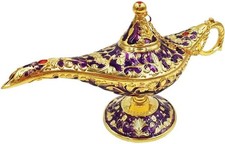 Aladdin Genie Lamp Vintage Legend Aladdin Magic Lamp Wishing Light Arabian Costu picture