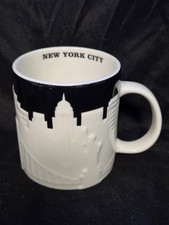 2012 Starbucks NEW YORK CITY Mug Collectors Series Relief Skyline Taxi 16oz 3D picture
