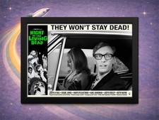 Framed Night of the Living Dead 1968 Lobby Card | ClassicSciFi Horror Art 12×8 picture