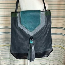 Vintage Ruby Firecat Leather Tote Purse Bag Tassel Designer Southwestern OOAK picture