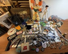 Huge junk Drawer Lot Toys Vintage Jewlery Figures More picture