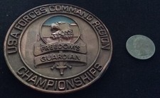 MASSIVE US Forces Command Fort Bragg FORSCOM 1981 Shooting Champ Challenge Coin picture