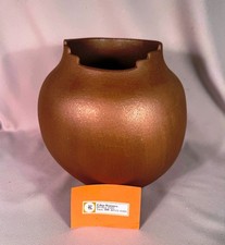 Edna Romero Taos Micaceous Brown Pottery Vase picture