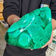 3.67LB   Large Natural glossy malachite transparent cluster rough mineral sample picture