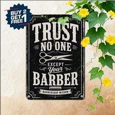 Funny Barber Shop Metal Sign Don't Rely Solely On Your Barber Wall Decor picture