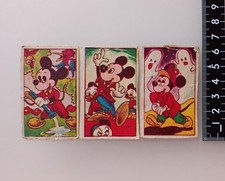 Mickey Mouse Vintage Menko 3 cards set 1940s-50s Japanese picture