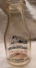 Rare Creamer's Dairy Fairbanks Alaska Pint Two Color Label Great Graphics Nice picture