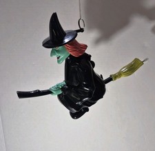Vintage Animated Flying Witch Halloween Toy Hanging Prop Flight Tested Works picture