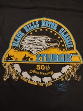 Harley Davidson Vintage t shirt M 1990 Black Hills Sturgis 50th GREAT CONDITION picture