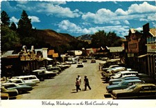 Vintage Postcard 4x6- Winthrop Main Street, North Cascades Hwy., WA picture
