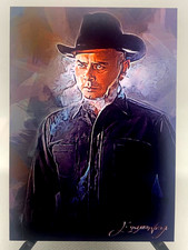Yul Brynner 22/50 Limited Edition Signed Edward Vela card (Hollywood) picture
