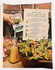 Vintage 1962 Parmesan Cheese Good Seasons Salad Dressing Advertisement Print Ad picture