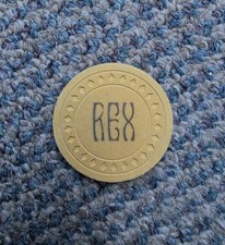 Rex Club Las Vegas Nevada Casino Poker Chip Antique VTG Gambling Diamond Mold picture