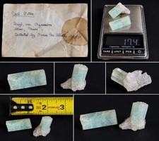 1955 Maine Aquamarine Beryl Stow Orman McAllister Historical Specimen picture