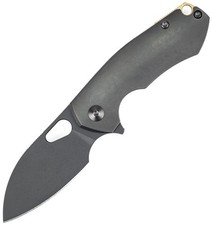 GiantMouse ACE Riv Framelock Black Titanium Folding M390 Pocket Knife 10722 picture