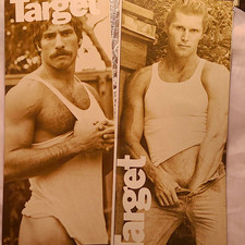 Vtg Target Studios flyer  2pcs features Etinne art work male nudes LGBTQ Collect picture
