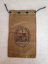 Vintage Mellon National Bank and Trust Company Cloth Bank Bag Pittsburgh PA picture