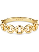 DEVATA Cable Link Ring in Gold Plated Sterling Silver 925 DRR8151 (Size 07) picture