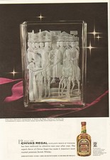 1960 Chivas Regal Sven Palmqvist Orrefors Crystal Robert the Bruce Vase Photo Ad picture