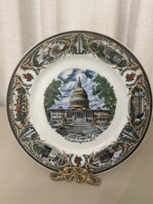 Vintage Washington DC Souvenir Plate 10.5
