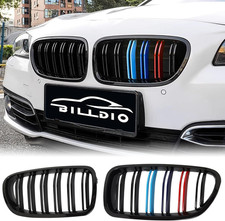 F10 Grille - Front Kidney Grille ABS Double Slats Color Grille 2Pcs picture