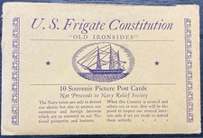 U.S. Frigate Constitution Old Ironsides 8 Souvenir Picture Postcards Navy Relief picture