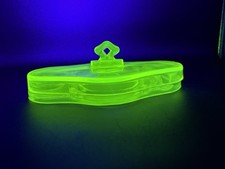 Vintage Vaseline Glass Vanity Makeup Tray and Lid picture