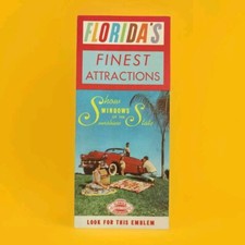 Florida's Finest Attractions Vintage Travel Brochure Booklet Map picture