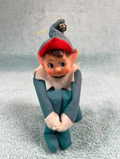 Vintage 1950’s Christmas Elf on the Shelf Knee Hugger Pixie Elf 9.5” JAPAN picture