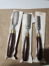 Crown Chisel Set 3 Piece Wood Chisel Set Sheffield England NEW picture
