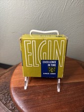 VTG Elgin Luminous Folding Travel Alarm Clock Wind Up picture