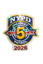 NYPD Highway Patrol 5 – 2026 Holographic Decal  3.25 x 3.25 picture