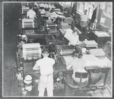 People at Work in Trimming Room 1933 Photo Views at the Bureau of Engraving an picture