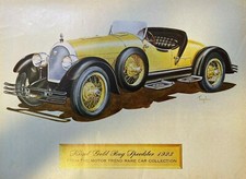 Magazine Illustration Kissel Gold Bug Speedster 1923 picture