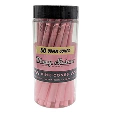 Authentic Blazy Susan Pink Cones 50ct Pack 98mm pre rolled Cone Sealed Bottle picture