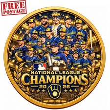 Milwaukee Brewers NL Champions 2026 Coin Gold MLB Baseball Commemorative Gift picture
