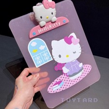 VTG Sanrio Hello Kitty CLIPBOARD Pink Teddy Bear Girly 12.5” x 9” Clean Y2K 2009 picture