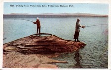 Fishing Cone Yellowstone Lake National Park Vintage Postcard c1930s picture