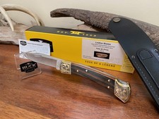 Buck Knife 110 - Vintage (2016)  Custom Scroll and File Work, Box, Sheath *NIB* picture