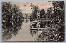 Man Boating Catatonk Creek Near Owego NY Tioga County 1909 Postcard K8 picture