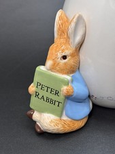 Vintage Beatrix Potter Peter Rabbit Ceramic  Egg Shape Lined Jar,Vase Sculpture  picture