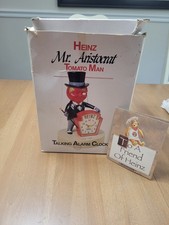 Vtg HEINZ Mr. Aristocrat Tomato Man talking alarm clock tested working 1980s  picture