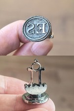 Antique Engraved Monogram Steel Fob Seal picture