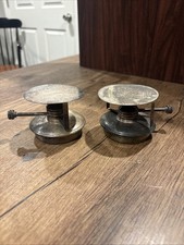 VTG Set Of 2 Sheridan Silverplate Chafing Dish Burners Baroque picture