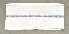 UNIQUE VINTAGE DEPARTMENT OF METAL HEALTH HAND TOWEL STITCHED DESIGN picture