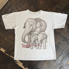 VTG 90s Ringling Bros. And Barnum & Bailey Circus T-shirt Elephant Art L Grey picture