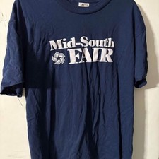 Vintage but in new condition Mid South Fair.  Memphis TN. navy T-shirt. XL. picture