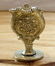 Ornate Vintage Italian Brass Wax Stamp SWAK Sealed With A Kiss  picture